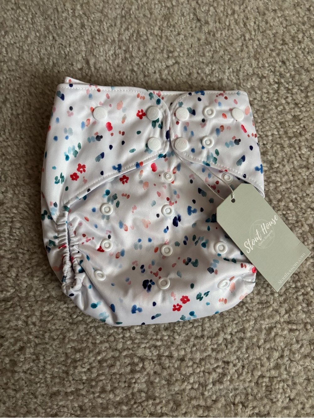 NWT Stout House Cloth Diaper - Faint Print